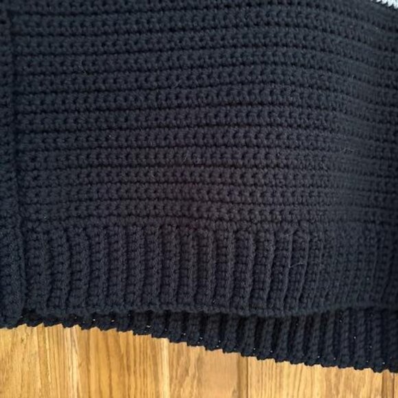 Crocheted Womens Chunky Black Cat Sweater Experiment New Handmade Pullover 3X - Picture 5 of 15